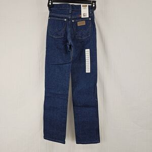 Vintage Wranglers Girls Cowboy Cut Size 8 Slim Western Rodeo Blue Jeans